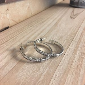 Brighton secret of love hoop post earrings